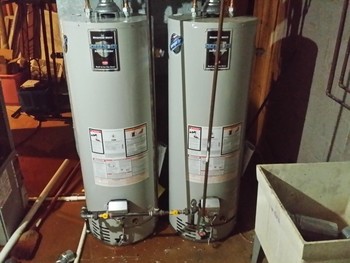 Installed 2. 40 gallon Bradford White Water Heaters in Warrensville