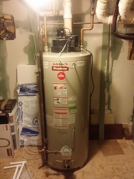 Installed new 40 Gallon water heater